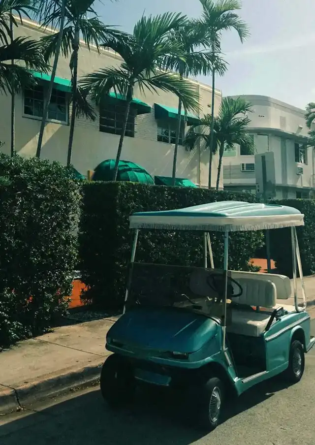 Residential neighborhood where Caddie fleets operate